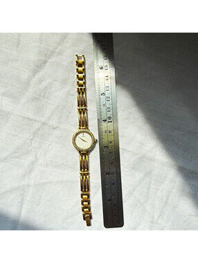 Pulsar Women's Quartz Analog Gold Tone Bracelet Watch, White Dial, working